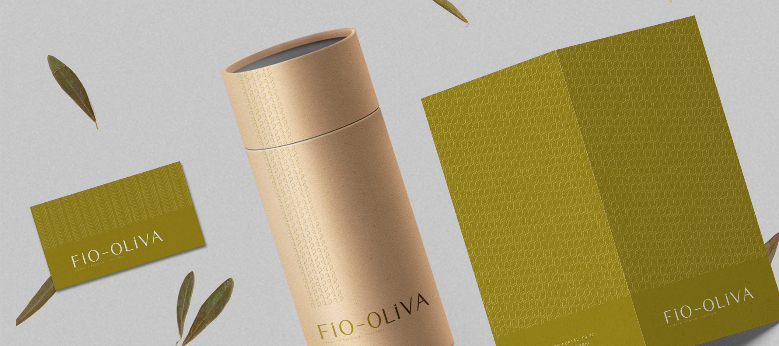 Fio Oliva - packaging, cartão visita, díptico